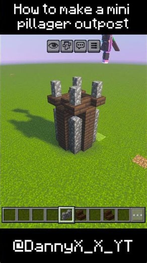 how to build a mini pillager outpost #minecraft #tutorial #gaming #mychannel #newchannel