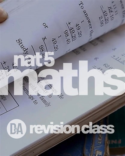 Sitting your Nat 5 Maths exam this year? Our revision class is here to help you succeed! 📐 This 8-week course focuses on key topics, past paper practice and developing exam-ready skills. You’ll also receive extra practice questions with full solutions to support your revision at home. 📅 Starts 10th Feb 🕔 Tuesdays 5-6.30pm Apply here: https://dundeeandangus.pulse.ly/wg9unl2j7l #ChooseCollege #ChooseDA | Dundee and Angus College