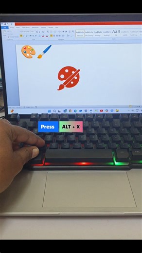 Short computer with Anil on Instagram: "Paint Brush Symbol in Ms Word Using Keyboard Shortcut Key #trendingreels #viralvideos #computer #symbol #shortreels"