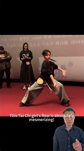 This Tai Chi girl's flow is absolutely mesmerizing! #kungfu #taichi
