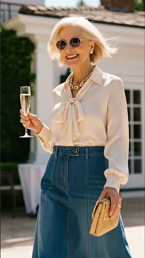 Denim Skirt Outfits Over 60 That Make You Look Younger