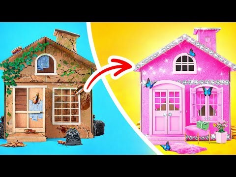 From budget to billionaire 💸 Incredible Dollhouse Transformation! 😱 by 123 GO! LIKE