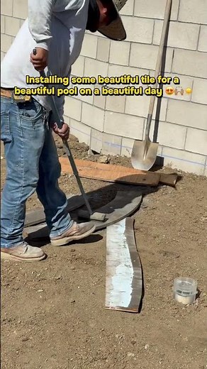 Installing new waterline tile