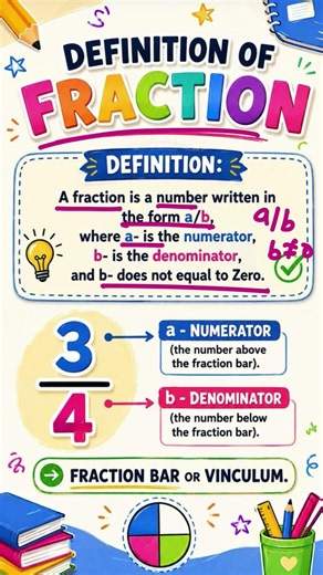 📚 Fraction Definition ,#Fraction #Mathematics #SchoolingWithSaurabh