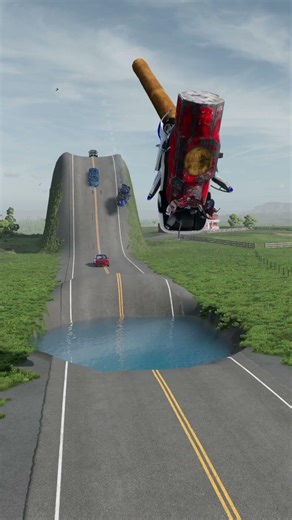 Last Pickup thought it could Pass! - BeamNG.drive
