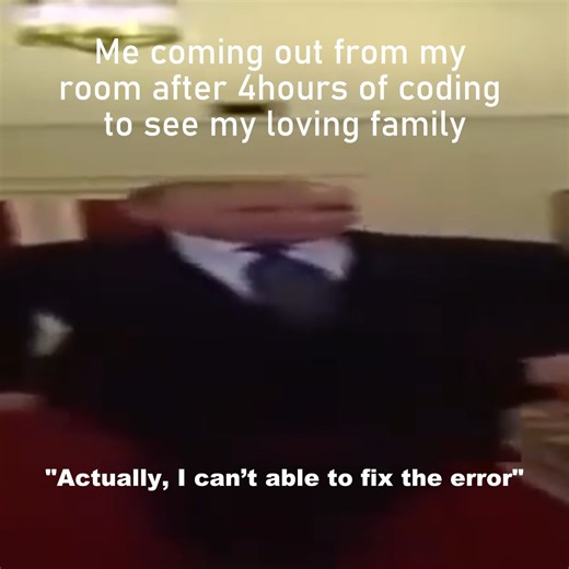 Harsh | Programmer, editor | Uttarakhand on Instagram: ""When 4 Hours of Coding Still Can’t Fix the Error 😭💻" coding humor, programmer meme, debugging struggles, relatable coding reel, software engineer life, funny coding video, developer jokes, programming frustration, coder life meme, debugging fails, tech humor, software bugs . . . #coedic #CodingLife #ProgrammerHumor #DebuggingStruggles #CoderMeme #DeveloperLife #CodingMeme #RelatableMeme #TechHumor #SoftwareEngineerLife #ProgrammingJokes 
