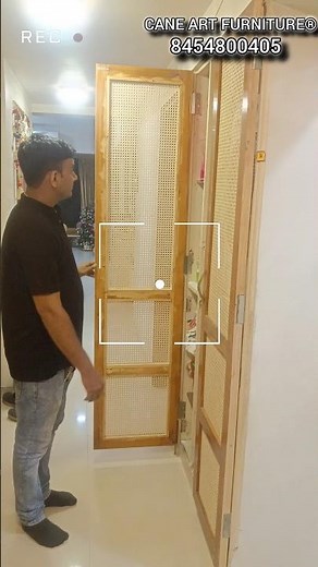 Wooden Door with Cane Webbing | Traditional + Modern Door Design | DIY Tutorial #caneartfurnitur