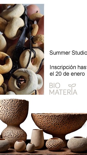 Laura Messing|#biomateriales on Instagram: "Última semana de inscripción a summer Studio Lab de Bio-materia. En esta edición que cierra el 20 de enero ofrece además 2 mentorías en vivo, una en marzo y otra en abril, para acompañar el proceso de aprendizaje. Son encuentros pensados para conversar dudas, compartir avances, comprender mejor el comportamiento de los materiales y tomar decisiones informadas en cada proyecto. Una oportunidad para aprender con método y, al mismo tiempo, sentirse acompa