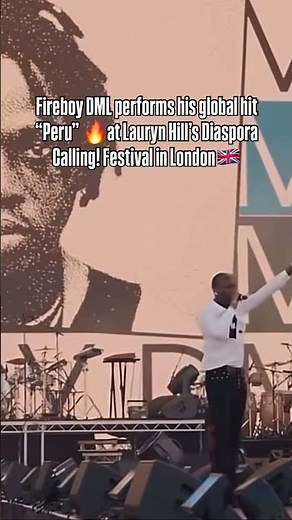 Fireboy DML Performs “Peru” Live at Lauryn Hill’s Diaspora Calling! Festival in UK 🇬🇧🔥