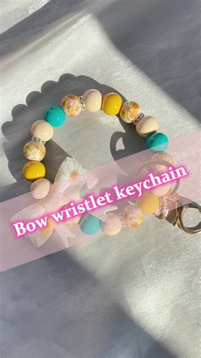 Sunflower Bow Wristlet Keychain Tutorial