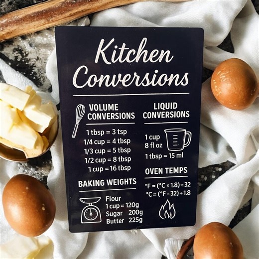 Kitchen Conversion Chart Magnet – Baking Cheat Sheet • Cooking Times • Volume & Liquid Conversions • Gift • Fridge Magnet Guide - Etsy