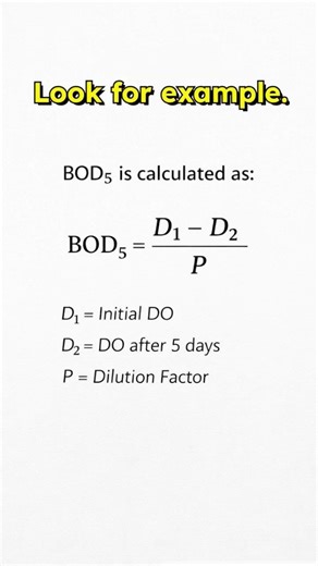 “BOD₅ Numerical in 30 Seconds 🔥 GATE Guaranteed”| ESE Challenge Day 21 #Shorts #bod5 #dissolveoxygen