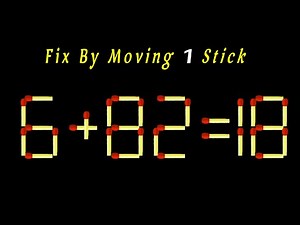 Can You Solve this Matchstick Puzzle? Fix The Equation by Moving 1 Stick, Smartest Puzzle