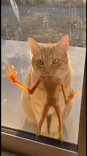 Cat Catches the Grossest Alien and Doesn't Hold Back #alien #disgusting #shorts