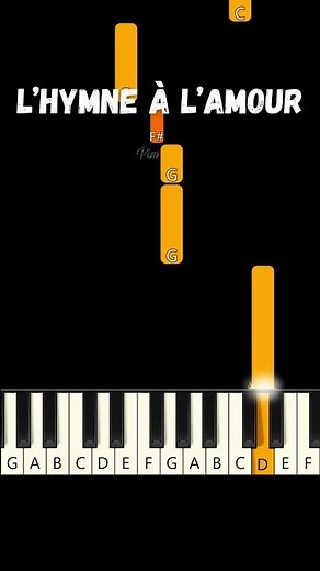 L'Hymne à l'Amour 🌹 Edith Piaf 🌹 EASY Beginner Piano Tutorial