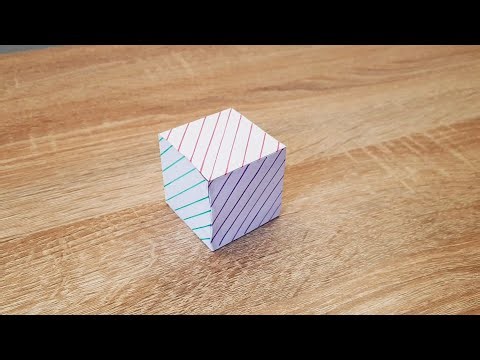 Easy origami II How to Make a Paper Cube II How to Make a Square Prism out of one piece of Paper