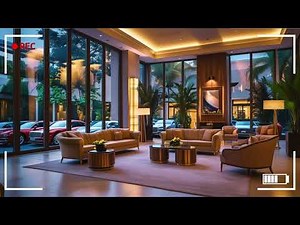 Cozy Hotel Lobby Ambience at Night | Smooth Jazz Music for Relaxation