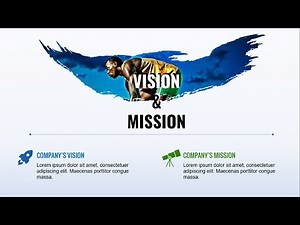 How to create Vision and Mission slide in PowerPoint / Brush effect / Free Slide