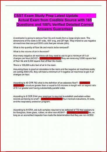 Csst Exam Study Prep Latest Update Actual Exam From Credible video