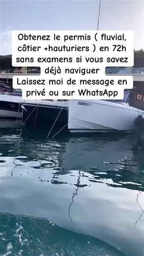 Avoir le permis ( fluvial, côtier hauturiers ) en 72h sans examens si vous savez déjà naviguer Laissez moi de message en privé ou sur WhatsApp #plage #bateau #france #boat #belgique