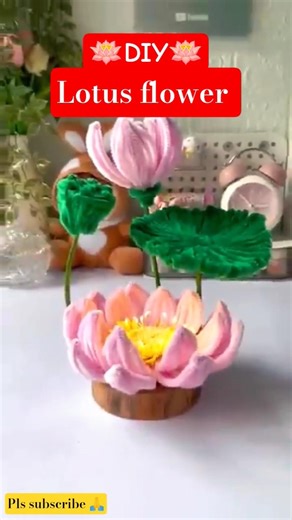 🪷DIY Lotus flower 🪷 making tutorial 😱😱 #diy #craft #art #short #viral #tranding #new #like #follow