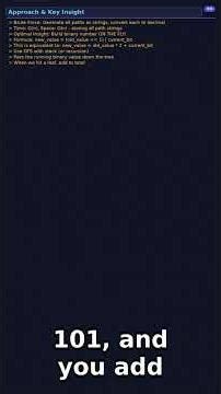 Sum of Root To Leaf Binary Numbers | DSA