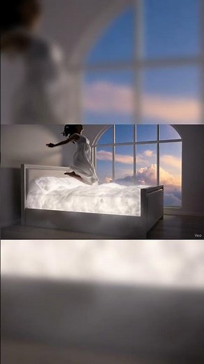 This bed is made of CLOUDS!☁️The Softest Sleep in the Universe! /このベッド、雲でできてる！☁️宇宙一やわらかな眠り!| AI ASMR