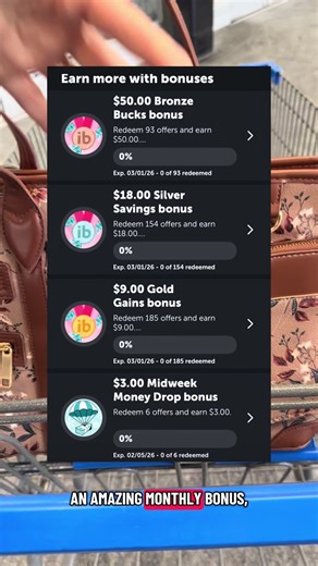 Ibotta dropped some 🔥 month-long bonuses and I officially made it my mission to hit Bronze = $50 bonus That means 93 offers total… but with stacked rebates Walmart clearance, it’s VERY doable 👀 I knocked out 27 offers in ONE trip today 💪 Huge savings, tons of rebates, and a solid start toward that bonus 🧡 ⚠️ Clearance prices vary by store 👉 Pro tip: Check Walmart Neighborhood Markets — they often have the BEST clearance Tell me 👇 What bonuses did you get this month & what would YOU have gr