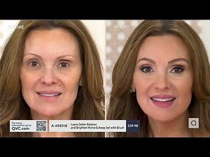 Laura Geller Balance and Brighten Home Away Set with Brush on QVC