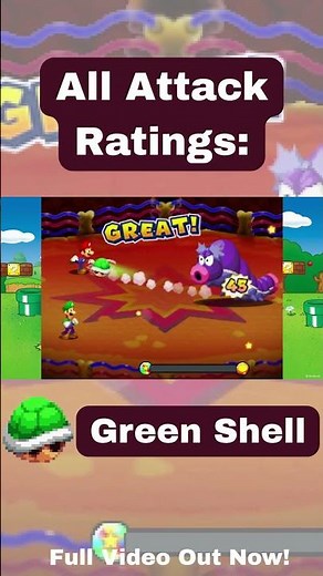 Mario & Luigi: Bowser's Inside Story DX | Attack Performances: Green Shell