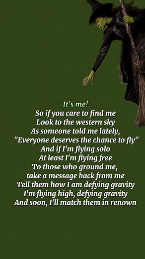 Defying Gravity Lyrics from Wicked Musical