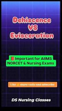 Dehiscence vs Evisceration | High-Yield Nursing Concept for NORCET , AIIMS & NCLEX 🩹 #norcet10