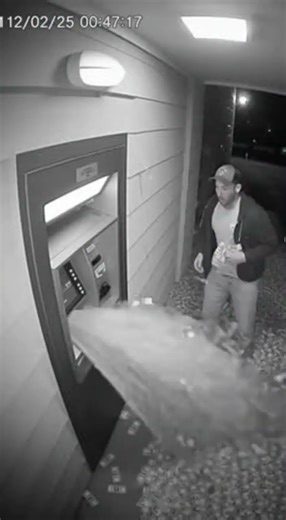 ATM Explodes With Cash at Night!