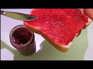 how to make raspberry jam / 2 ingredients recipe