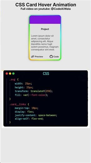 #video #tech #webdesign #Create Stunning Gradient Project Card UI with HTML & CSS #css #javascript