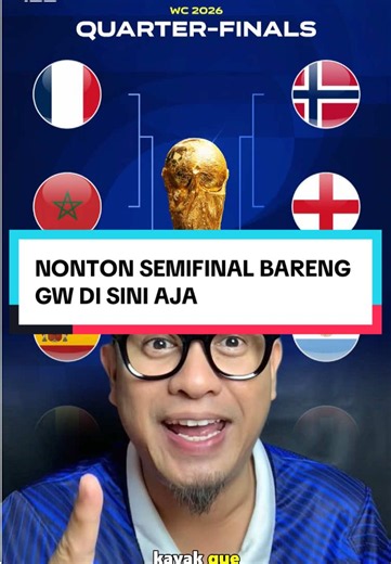 Siap begadang buat semifinal Piala Dunia? 🔥⚽ Tanggal 15 Juli jam 02.00 WIB, gue bakal LIVE buat nonton dan bahas pertandingan bareng kalian. Jangan sampai kelewatan ya, bakal seru! 🙌 #PialaDunia #WorldCup #SepakBola #LiveStreaming #SerunyaBola