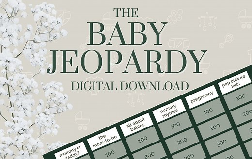 Baby Shower Jeopardy Game | Digital Download - Etsy