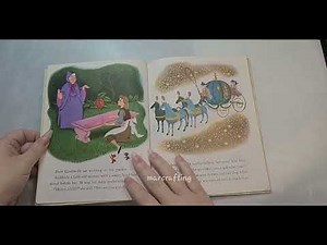 Little Golden Book Walt Disney's Cinderella Flip Through 1950 1981