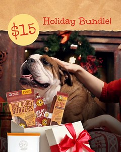 🎁 $15 Holiday Bundle is here for a limited time (a $25 value) - order yours today! https://www.happyhowies.com/product/holiday-bundle/ No promo code needed. www.happyhowies.com only. #happyhowies #madewith❤️ | Happy Howie's Natural Dog Treats