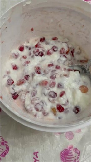 Dad😎, how can I? Pomegranate Yogurt Explosion #youtube #youtuber #food #funny #subscribe #shorts