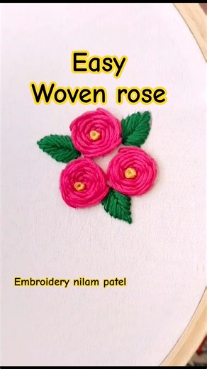 Easy Embroidery Stitches : How To do woven wheel rose stitch #Embroidery