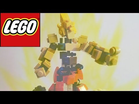 LEGO SUPER SAIYAN SON GOKU!! Complete with 32 joints and 6 accessories! (And a dragon ball.)