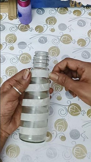 DIY Decorative Light Bottle | Easy Glass Bottle Art with Lights😱