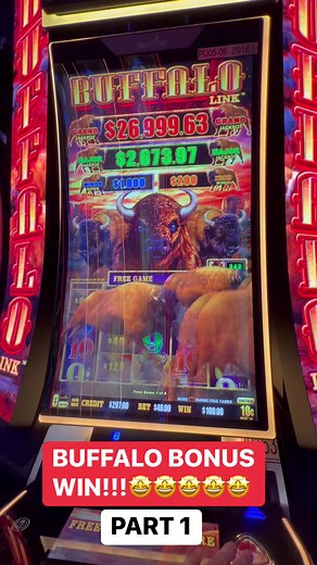 BUFFALO LINK COUN BONUS!!! 🍀 PART 1 #jackpot #buffalo #bonus #winning #lucky #spins #highlimit #slots | Slots & Shots