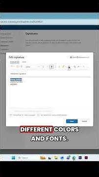 How to Create an Email Signature in Outlook ✉️ #microsoft #outlook #techtips