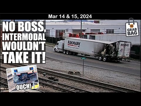 NO BOSS, INTERMODAL WOULDN’T TAKE IT! AMTRAK 103 & 104 TOGETHER, MOWS ON THE BRIDGE, MONARCH BOXCAR