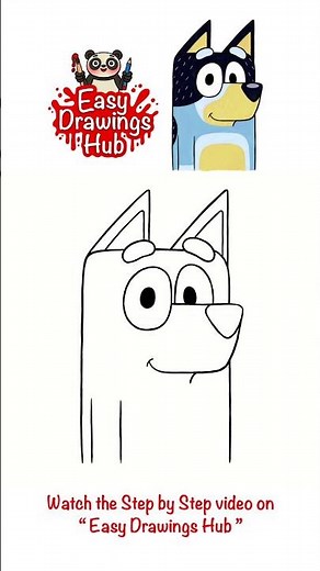 How to draw Bandit from Bluey - Easy Drawing