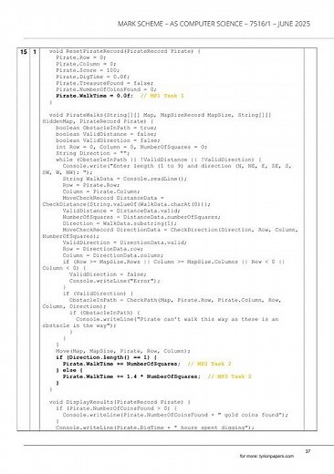 2025 AQA AS Level COMPUTER SCIENCE Paper 1 and Mark Scheme Combined (7516/1)