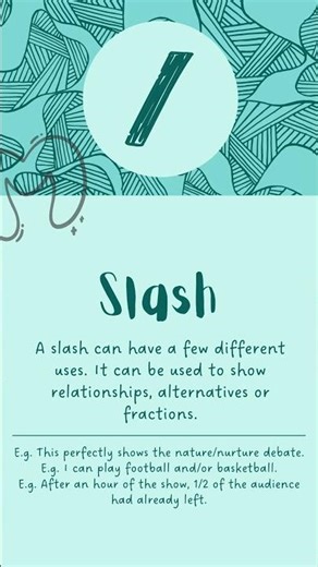 Punctuation (Slash) Marks ❗ in English #english #grammar #punctuation #learningathome
