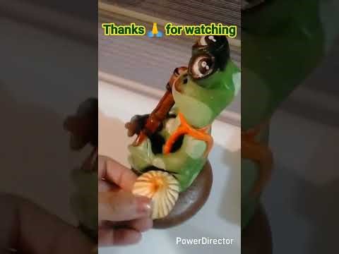 Frog on rock garden,table decor silver foil pabble low cost DIY